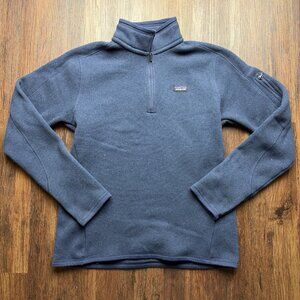 Patagonia Women’s Better Sweater 1/4-Zip Fleece Pullover Navy Blue Medium